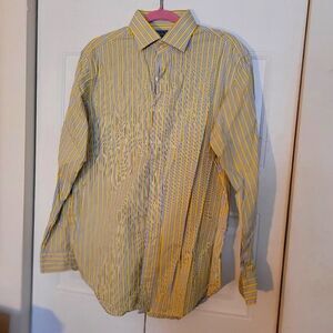 Polo Raphl Lauren bottom down shirts yellow blue and white long sleeve shirt